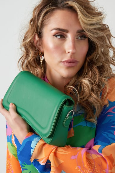 Bolso con forma de onda - PU azul h5 Imagen4